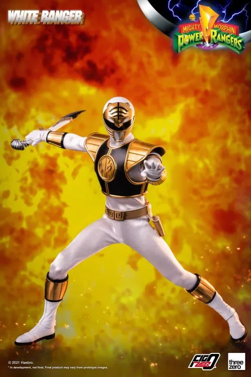 White Ranger FigZero Collectible Figure | Mighty Morphin Power Rangers | threezero