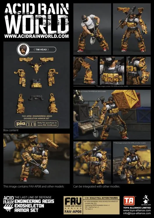 FAV-AP08 Engineering AEGIS Exoskeleton Armor Set 1:18 Scale | Acid Rain FAV