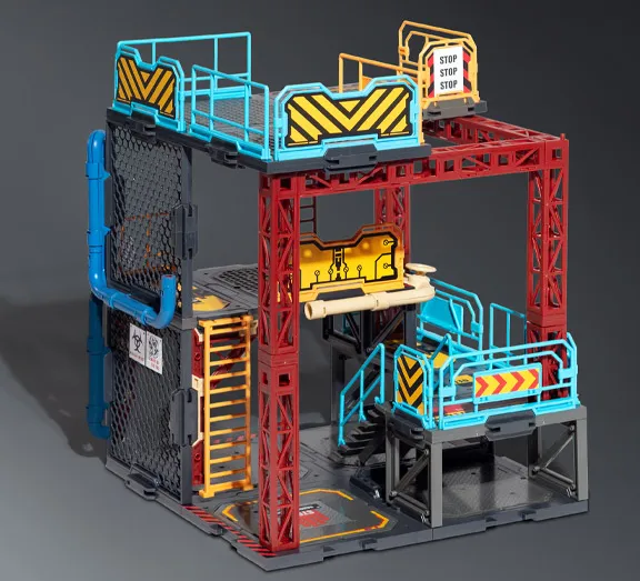 SIB-07 Industrial Depot Diorama Building Set | Scene in Box | Fresh Retro