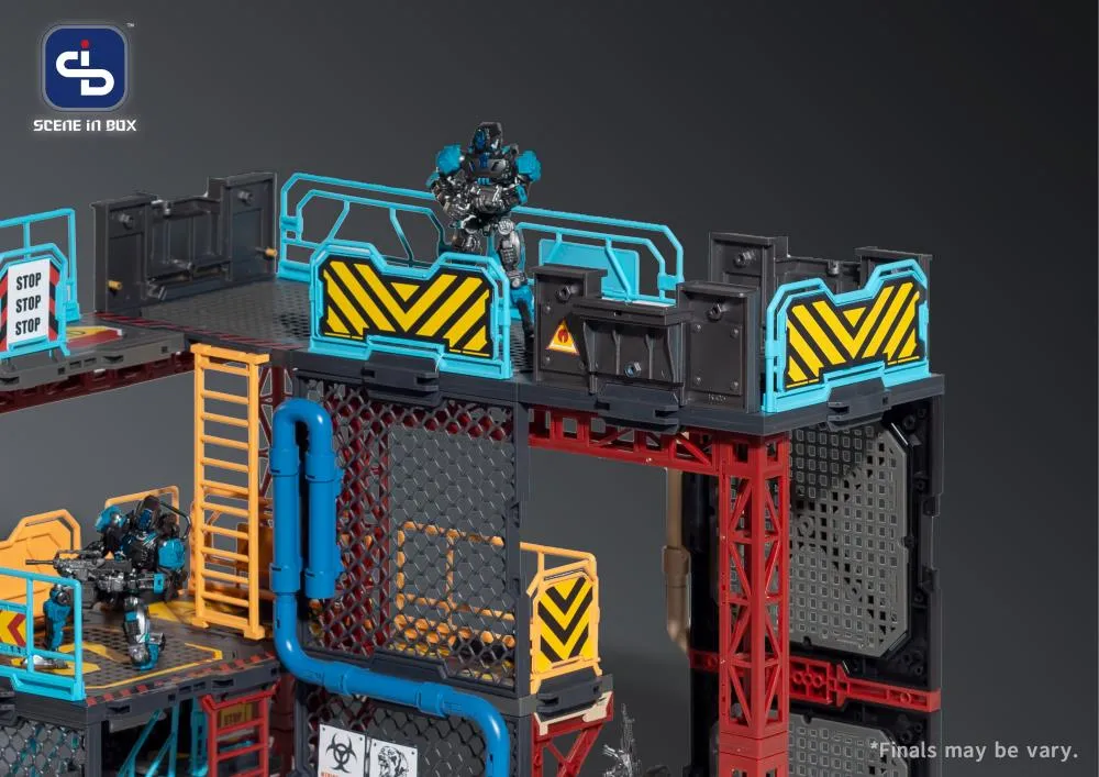 SIB-07 Industrial Depot Diorama Building Set | Scene in Box | Fresh Retro