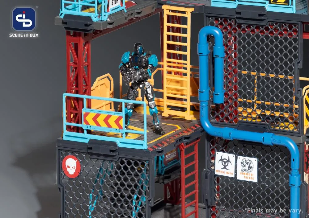 SIB-07 Industrial Depot Diorama Building Set | Scene in Box | Fresh Retro