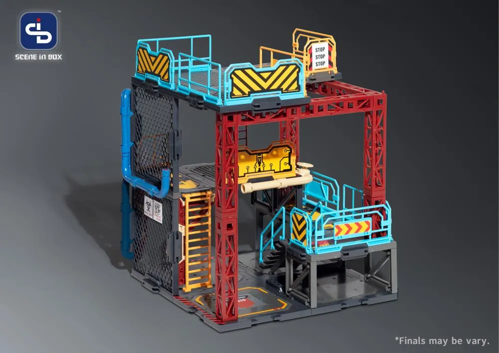 SIB-07 Industrial Depot Diorama Building Set | Scene in Box | Fresh Retro