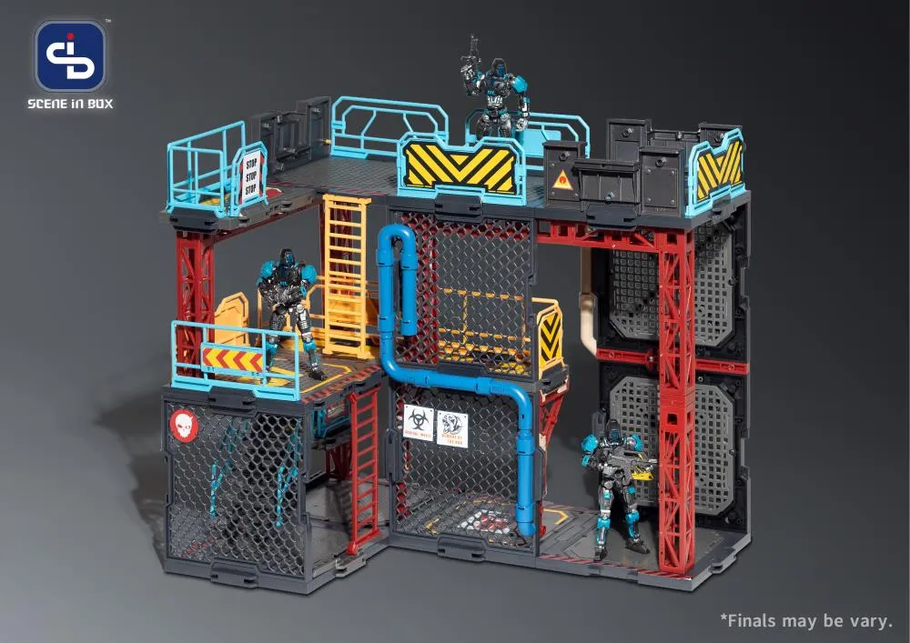 SIB-07 Industrial Depot Diorama Building Set | Scene in Box | Fresh Retro