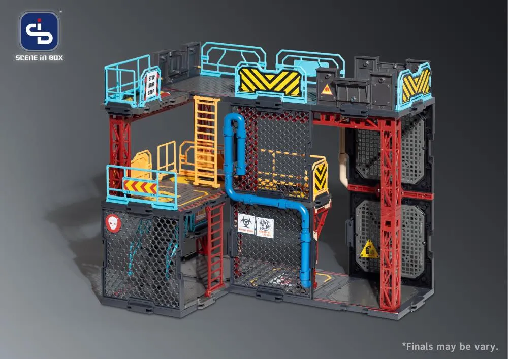 SIB-07 Industrial Depot Diorama Building Set | Scene in Box | Fresh Retro