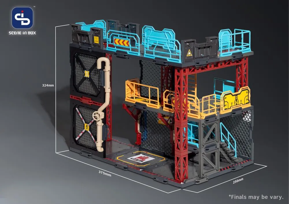 SIB-07 Industrial Depot Diorama Building Set | Scene in Box | Fresh Retro