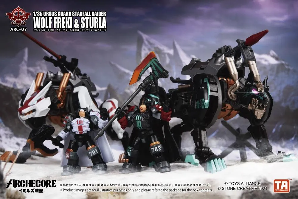 ARC-07 Ursus Guard Starfall Raider Wolf Freki and Sturla 1:35 Scale | ARCHECORE