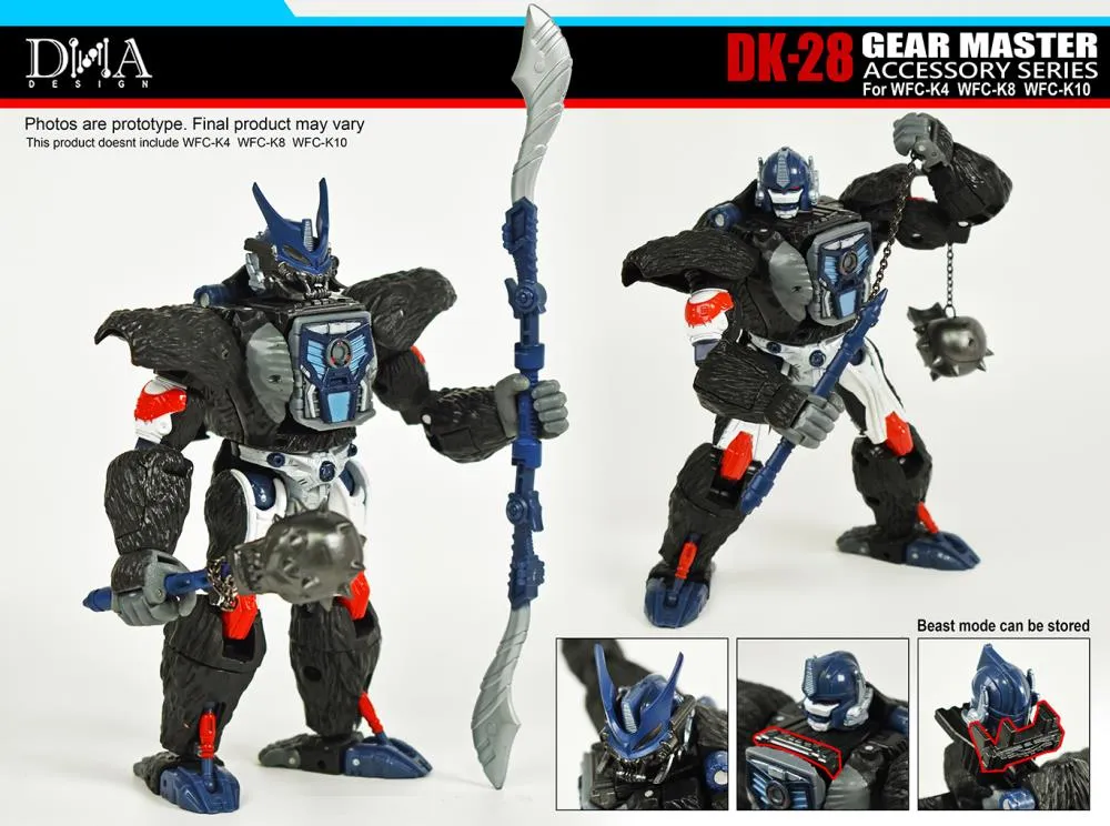 DK-28 Upgrade Kit for Transformers WFC Kingdom WFC-K4, WFC-K8, and WFC-K10 | Dna Design | Upgrade Kit