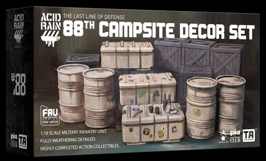 FAV-AP10 88th Campsite Decor Set 1:18 Scale | Acid Rain FAV