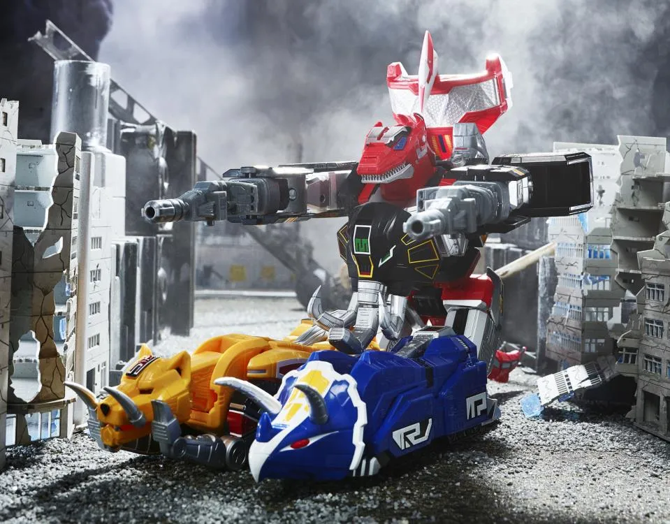 Dino Megazord Lightning Collection Zord Ascension Project 1/144 Scale | Mighty Morphin Power Rangers | Hasbro