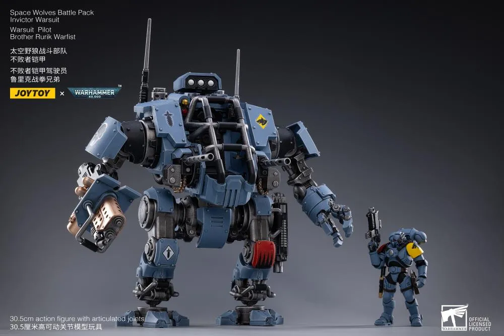 Space Wolves Invictor Warsuit 1/18 Scale | Warhammer 40K | Joy Toy 