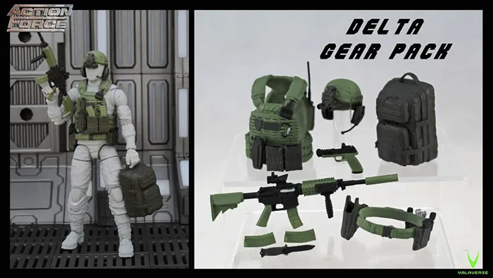 Delta Gear Pack Accessory Set 1/12 Scale | Action Force | Valaverse