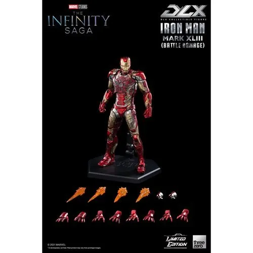 Iron Man Mark 43 Battle Damage 1:12 Scale Figure | Threezero  | The Avengers Infinity War