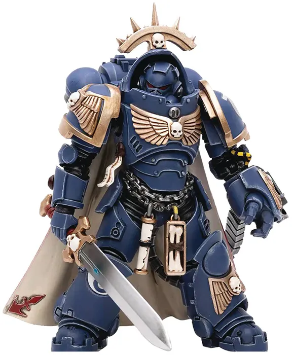 Ultramarines Primaris Captain Gravis Armour Voltain 1/18 Scale | Warhammer 40K | Joy Toy 