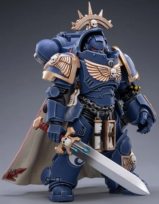 Ultramarines Primaris Captain Gravis Armour Voltain 1/18 Scale | Warhammer 40K | Joy Toy 