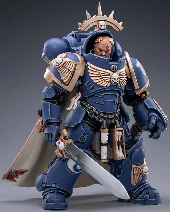 Ultramarines Primaris Captain Gravis Armour Voltain 1/18 Scale | Warhammer 40K | Joy Toy 
