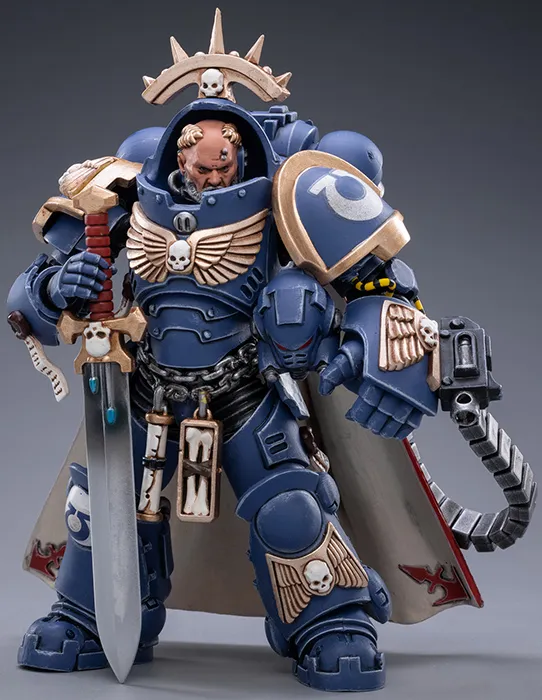 Ultramarines Primaris Captain Gravis Armour Voltain 1/18 Scale | Warhammer 40K | Joy Toy 