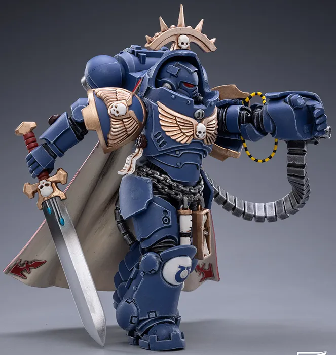 Ultramarines Primaris Captain Gravis Armour Voltain 1/18 Scale | Warhammer 40K | Joy Toy 
