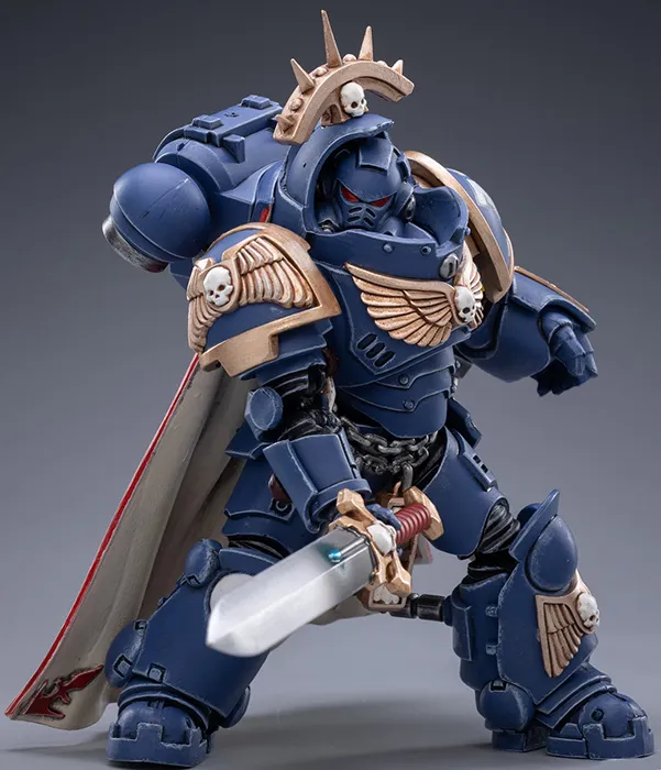 Ultramarines Primaris Captain Gravis Armour Voltain 1/18 Scale | Warhammer 40K | Joy Toy 