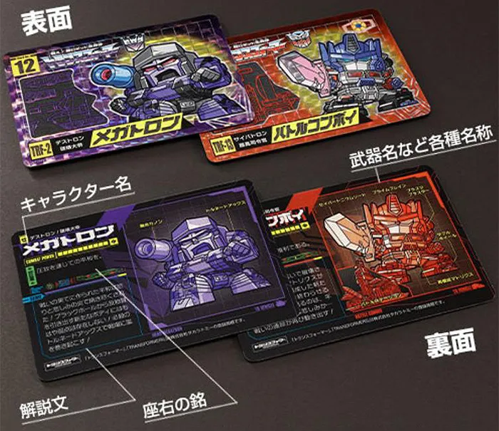 No.11 G2 Convoy Optimus and No.12 G2 Megatron Set of 2 Limited Edition Character Cards | Transformers