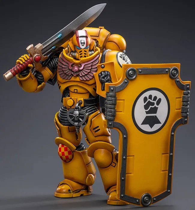 Primaris Lieutenant Navaiz Imperial Fists Intercessors 1/18 Scale | Warhammer 40K | Joy Toy