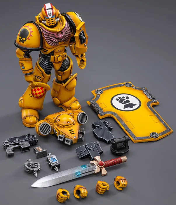 Primaris Lieutenant Navaiz Imperial Fists Intercessors 1/18 Scale | Warhammer 40K | Joy Toy