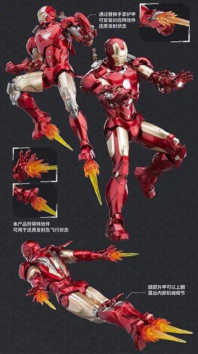 Iron Man Mark 4 and Mark 6 1/9 Scale Model Kit | Avengers | E-Model