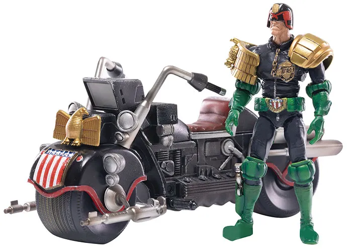 Judge Dredd & Lawmaster Mark II PX Previews Exclusive 1:18 Scale | 2000 A.D. Judge Dredd | Hiya Toys