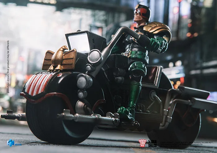 Judge Dredd & Lawmaster Mark II PX Previews Exclusive 1:18 Scale | 2000 A.D. Judge Dredd | Hiya Toys