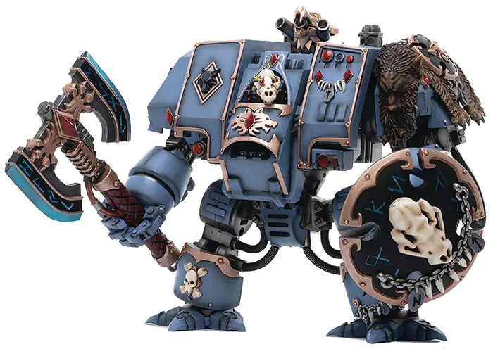 Space Wolves Venerable Dreadnought Brother Hvor 1/18 Scale | Warhammer 40K | Joy Toy 