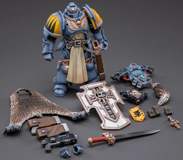 Primaris Space Marines Space Wolves Bladeguard Veteran 1/18 Scale | Warhammer 40K | Joy Toy 