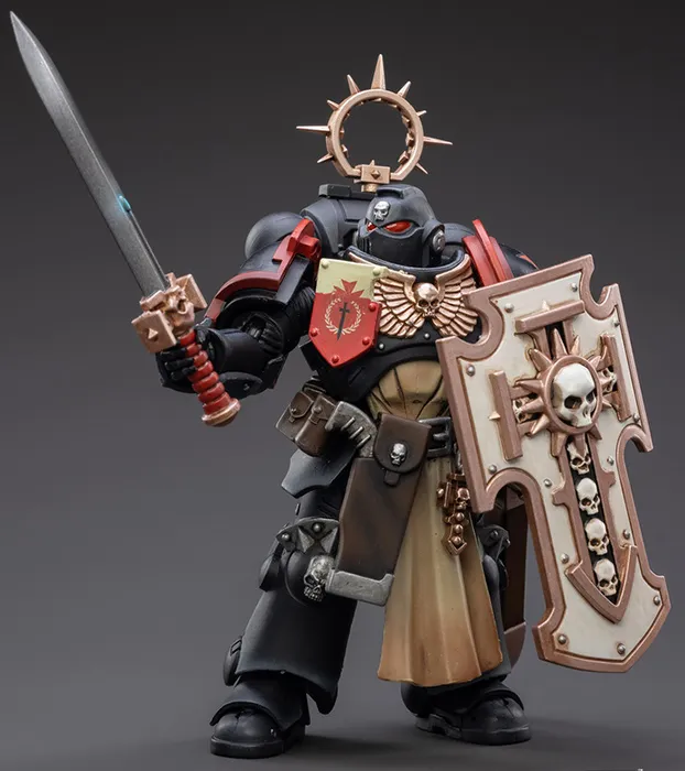 Primaris Space Marines Black Templars Bladeguard Veteran 1/18 Scale | Warhammer 40K | Joy Toy