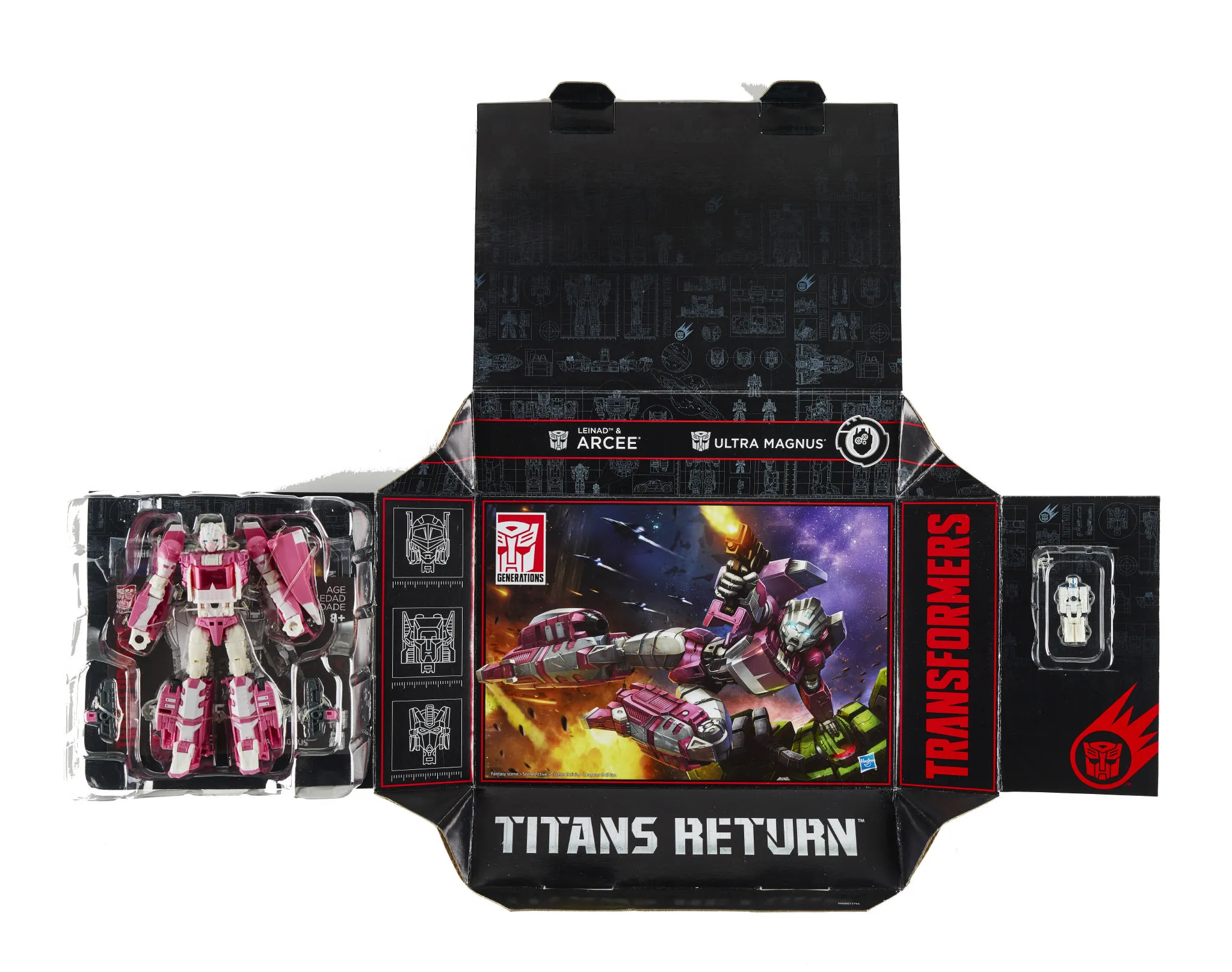 Arcee with Leinad Deluxe Class  | Transformers Generations Titans Return