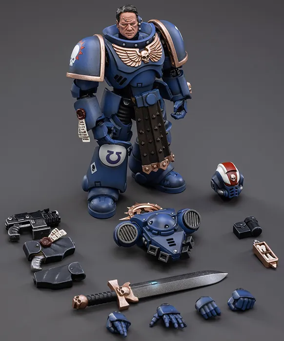 Ultramarines Primaris Lieutenant Amulius 1/18 Scale | Warhammer 40K | Joy Toy