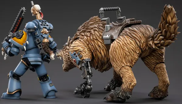 Space Wolves Thunderwolf Cavalry Bjane 1/18 Scale | Warhammer 40K | Joy Toy