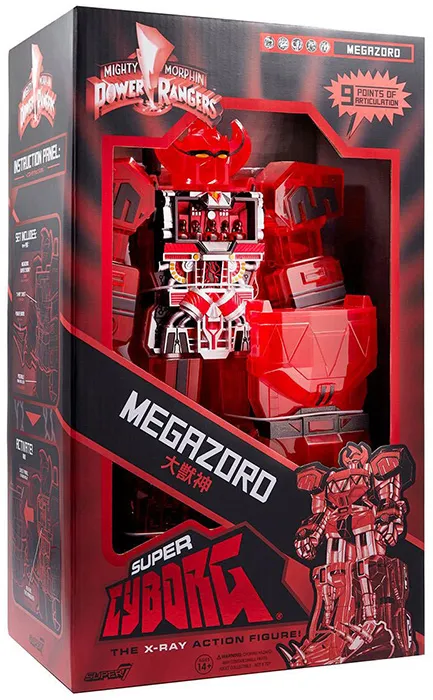 Megazord Clear Red Version Super Cyborg | Mighty Morphin Power Rangers | Super7