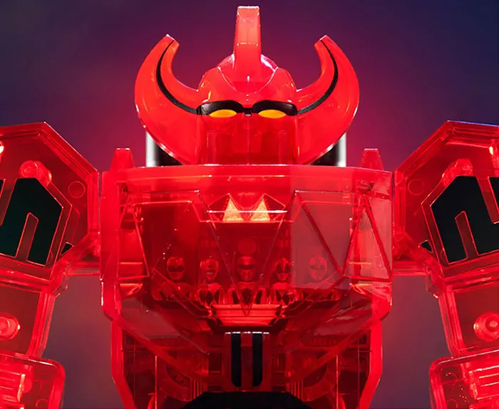 Megazord Clear Red Version Super Cyborg | Mighty Morphin Power Rangers | Super7