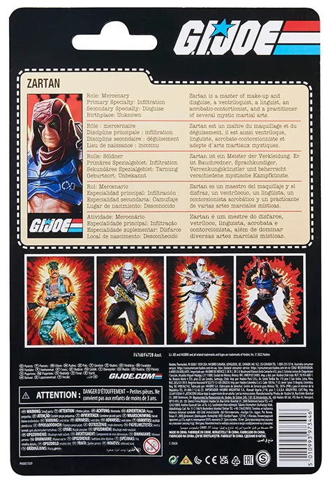 Zartan 6-Inch Scale | G.I. Joe Classified Series Retro Cardback