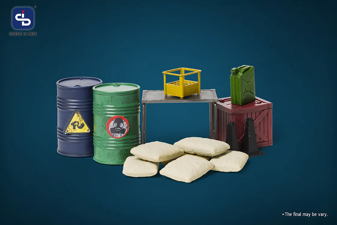 SIB-08 Outpost Diorama Building Set | Scene in Box | Fresh Retro