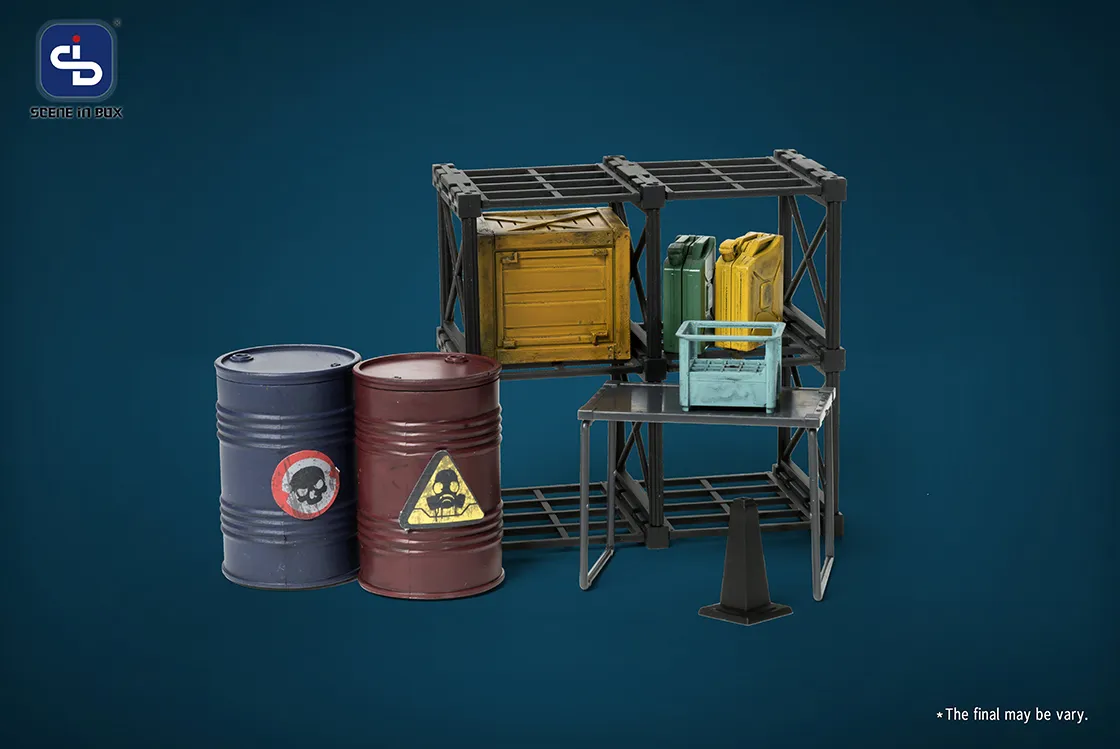 SIB-09 Bazaar Diorama Building Set | Scene in Box | Fresh Retro