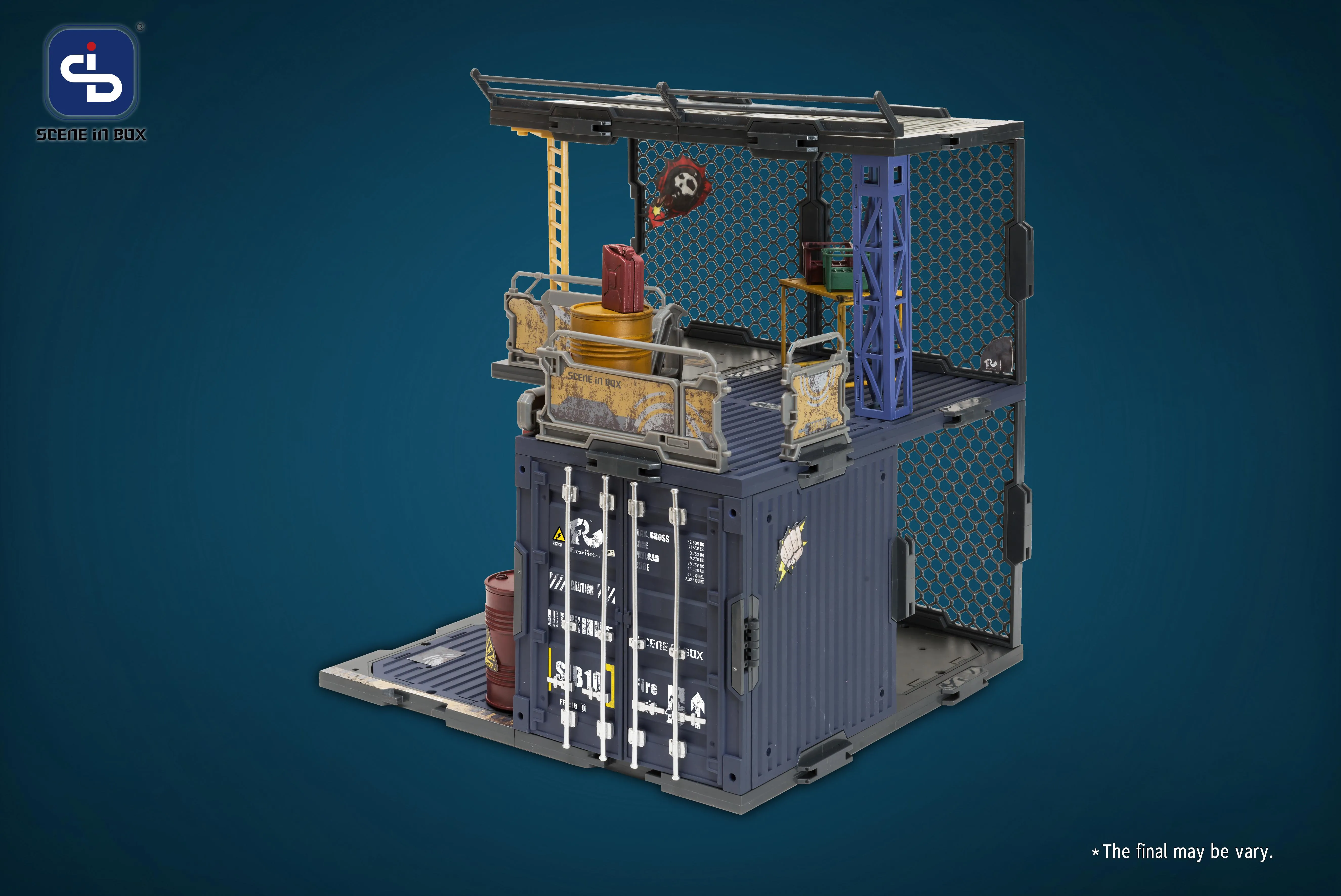SIB-10 Container Warehouse Diorama Building Set | Scene in Box | Fresh Retro