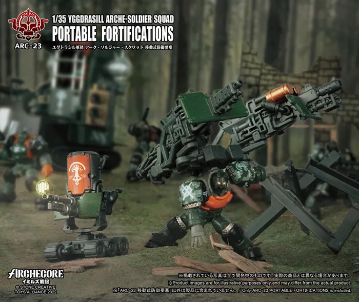 ARC-23 Yggdrasill ARCHE-SOLDIER Squad Portable Fortifications 1:35 Scale | ARCHECORE