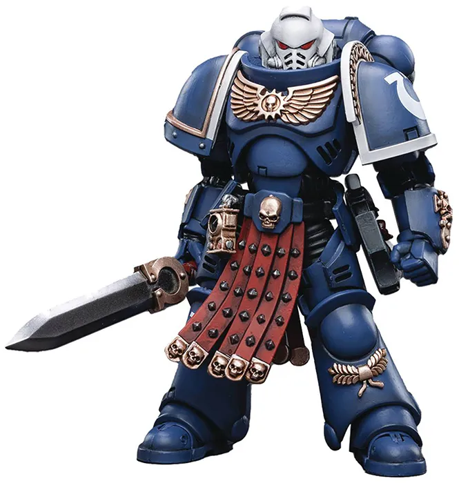Ultramarines Primaris Assault Veteran Intercessor 1/18 Scale | Warhammer 40K | Joy Toy