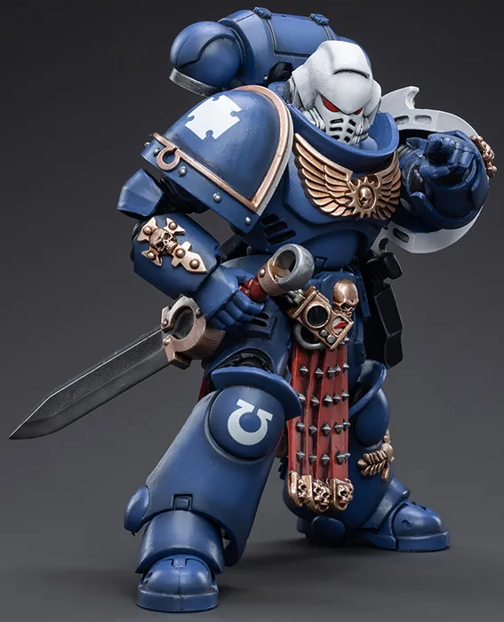 Ultramarines Primaris Assault Veteran Intercessor 1/18 Scale | Warhammer 40K | Joy Toy