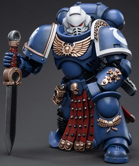 Ultramarines Primaris Assault Veteran Intercessor 1/18 Scale | Warhammer 40K | Joy Toy