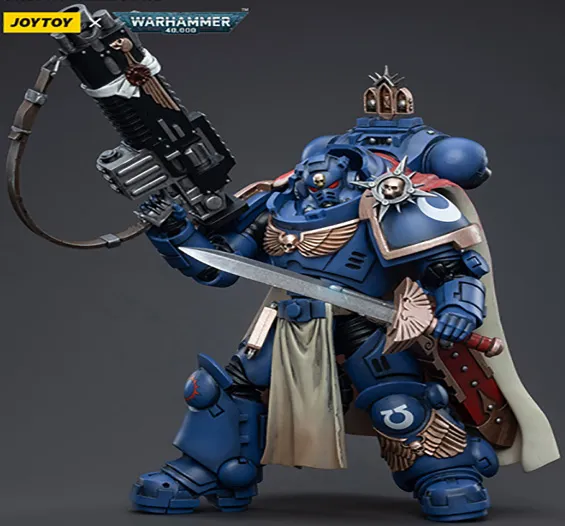 Ultramarines Captain With Master-Crafted Heavy Bolt Rifle 1/18 Scale | Warhammer 40K | Joy Toy
