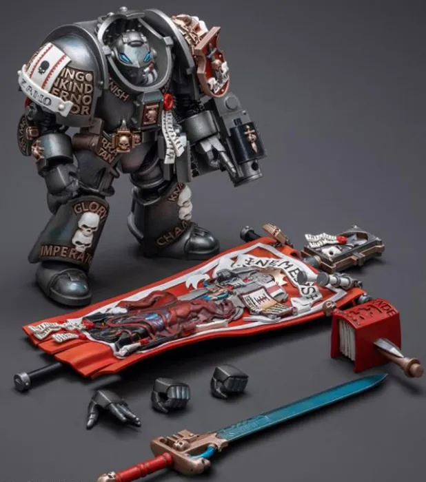 Grey Knights Brotherhood Terminator Squad Flagman 1/18 Scale | Warhammer 40K | Joy Toy