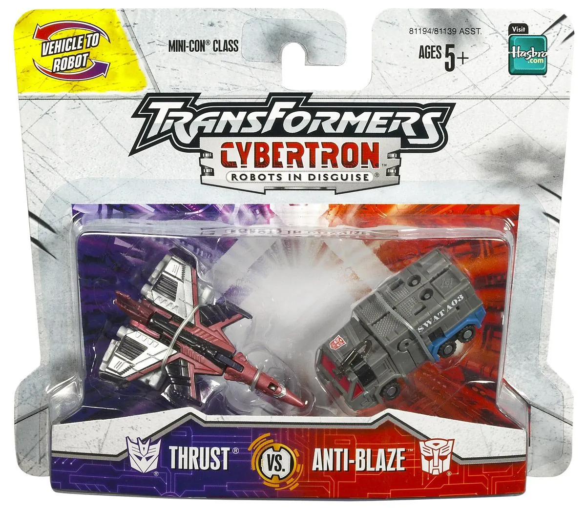 Thrust vs Anti-Blaze Mini-con | Transformers Cybertron
