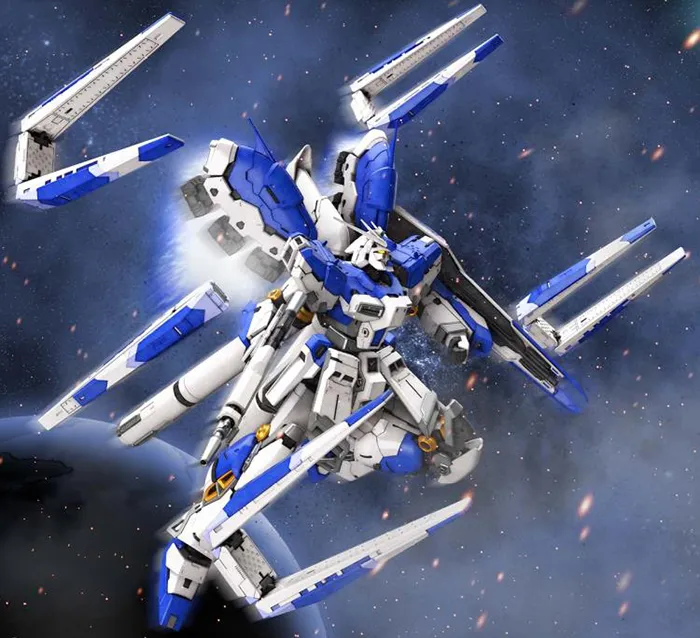 RX-93-v2 Hi-v Gundam Real Grade 1/144 Scale Model Kit | Mobile Suit Gundam | Bandai Tamashii Nations 