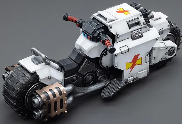 White Scars Raider-Pattern Combat Bike 1/18 Scale | Warhammer 40K | Joy Toy