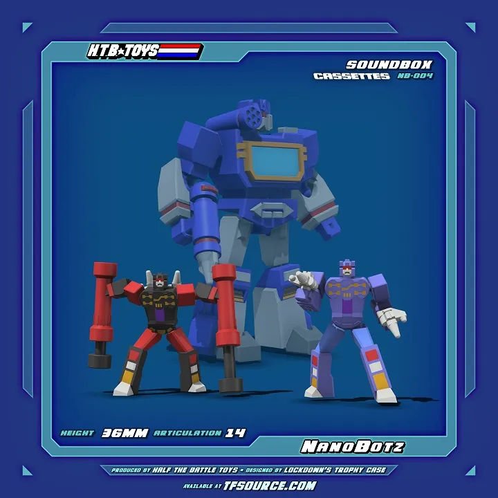 NB-004 Soundbox and Cassettes Set of 5 NanoBotz | HTB Toys